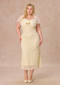 Curve&Plus Cream Letter Dress