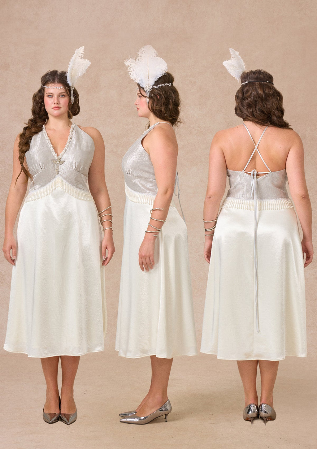 Curve&Plus Silver Light Serenade Dress