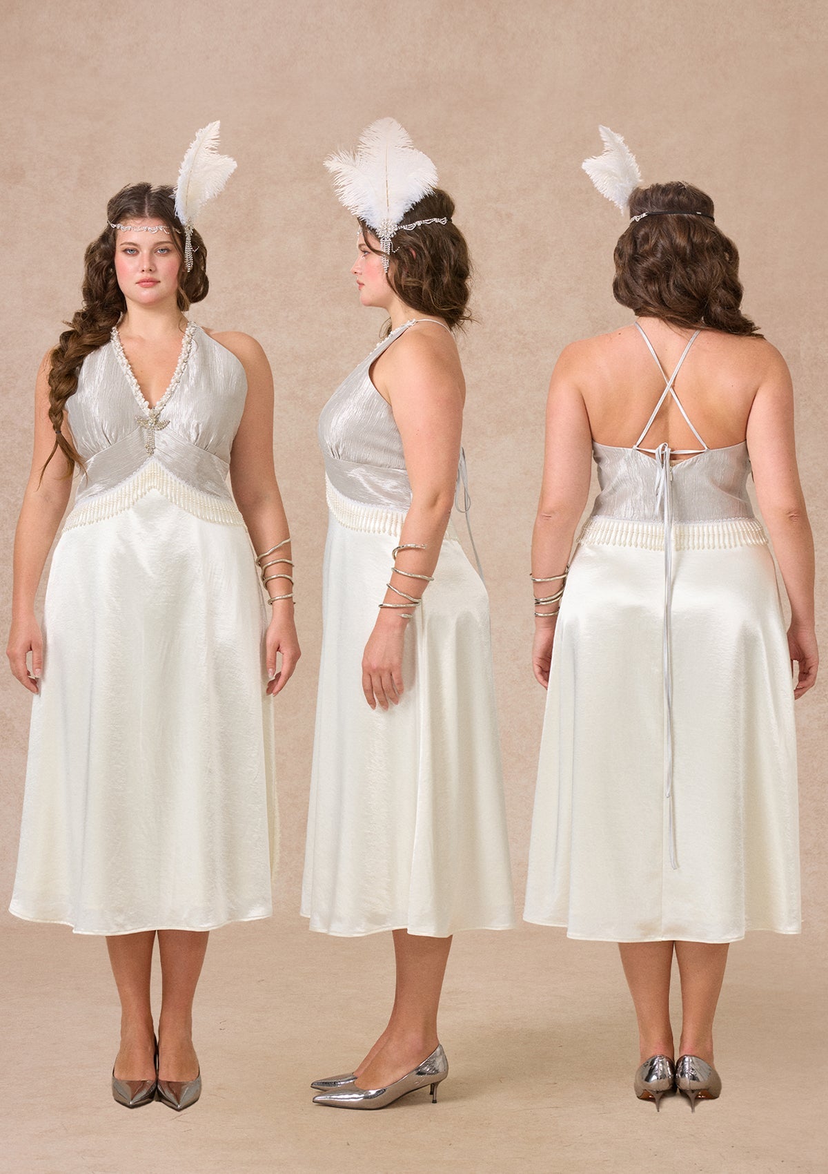 Curve&Plus Silver Light Serenade Dress