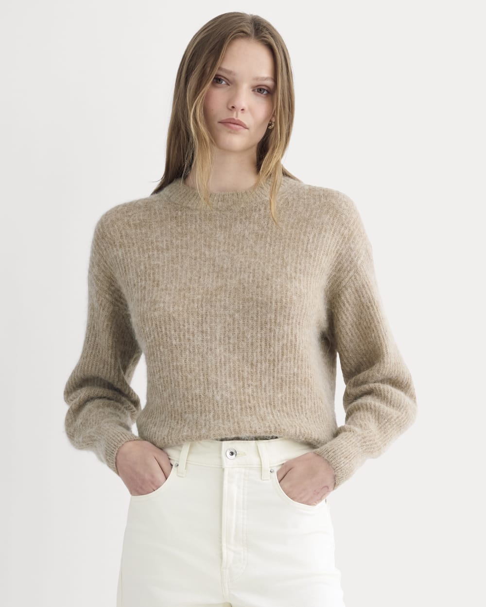 The Cocoon Crew in Alpaca | Dark Heathered Camel