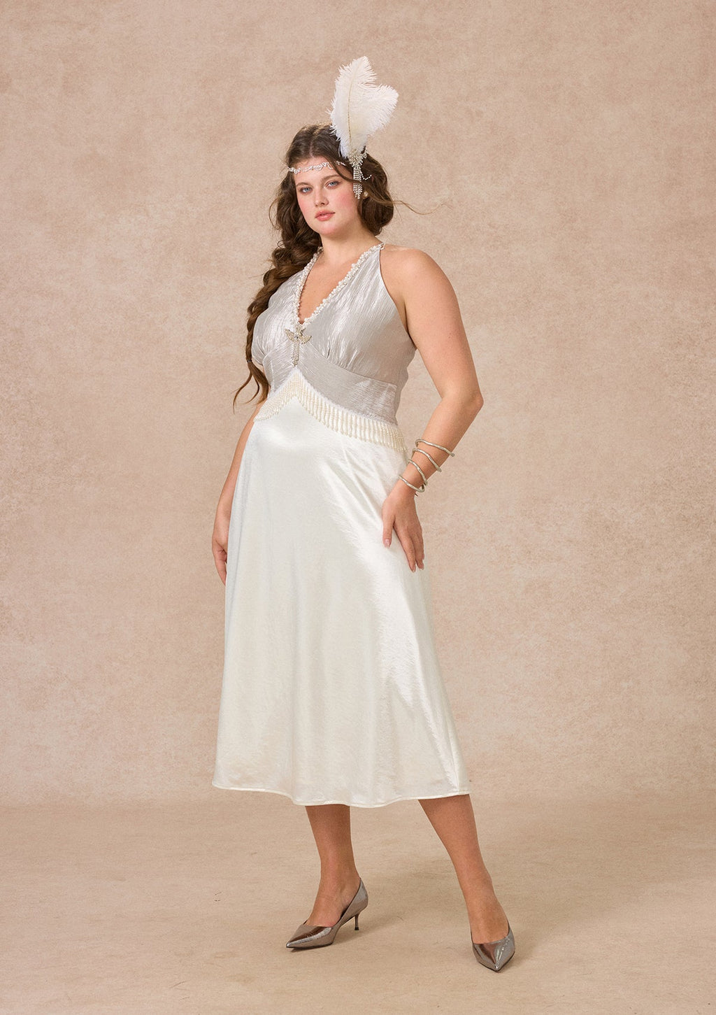 Curve&Plus Silver Light Serenade Dress