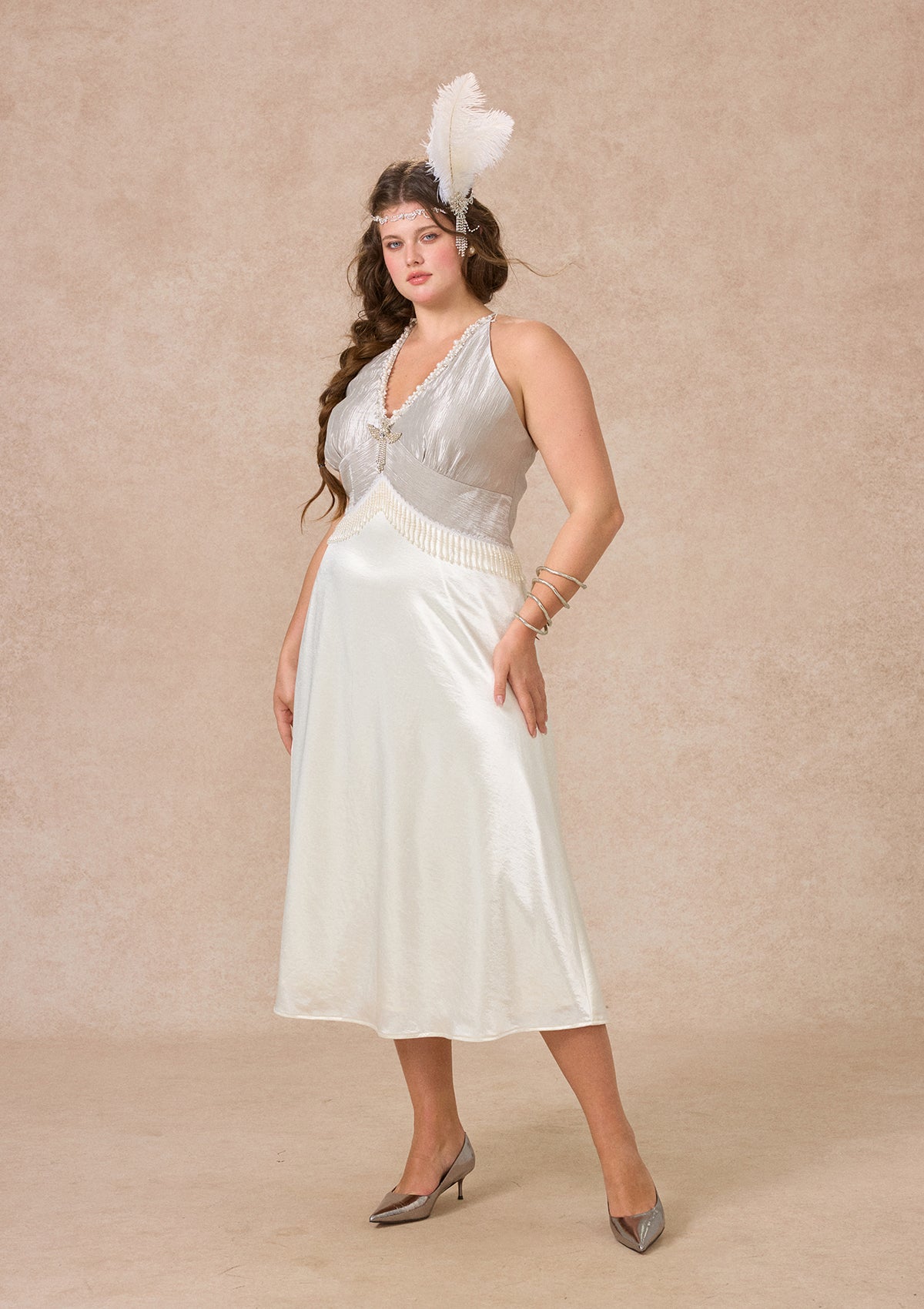 Curve&Plus Silver Light Serenade Dress