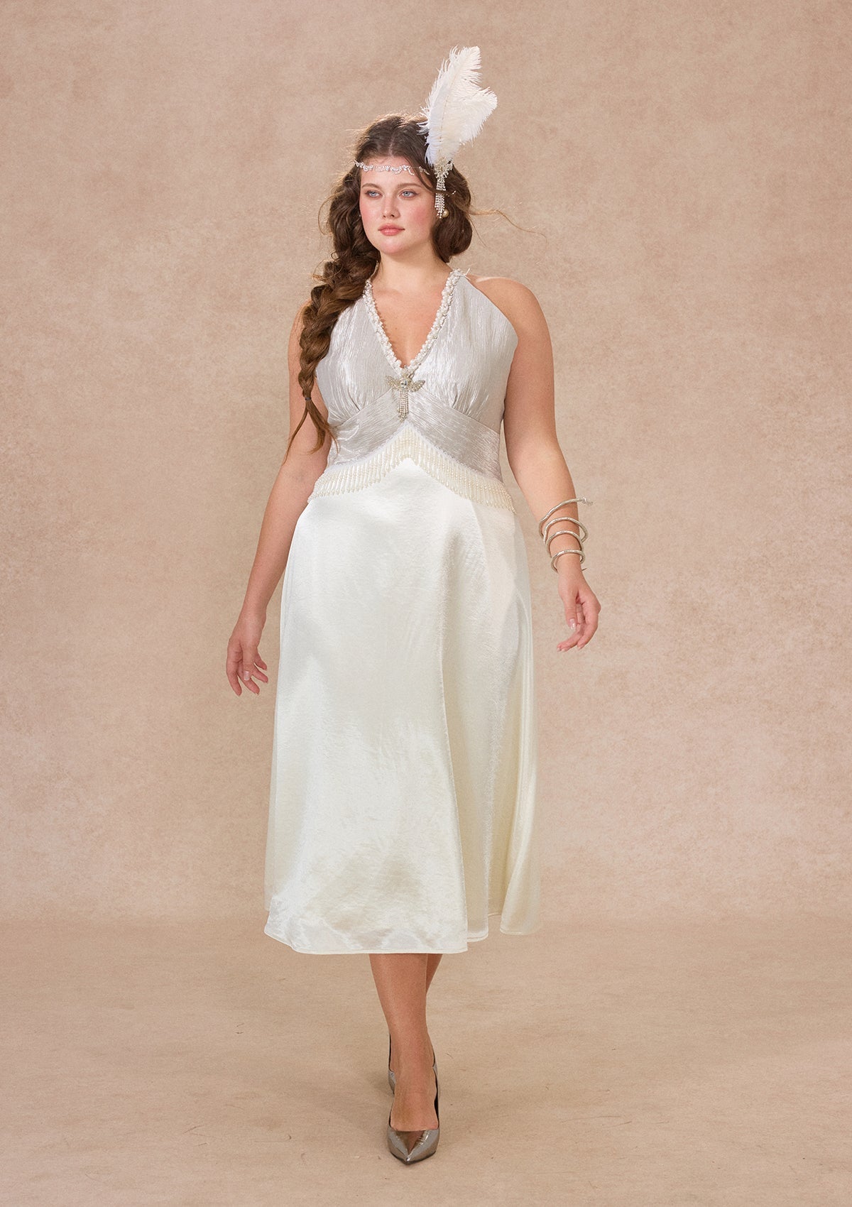Curve&Plus Silver Light Serenade Dress