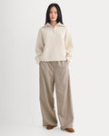 The Half-Zip Sweater in Luxe Merino | Heathered Oat
