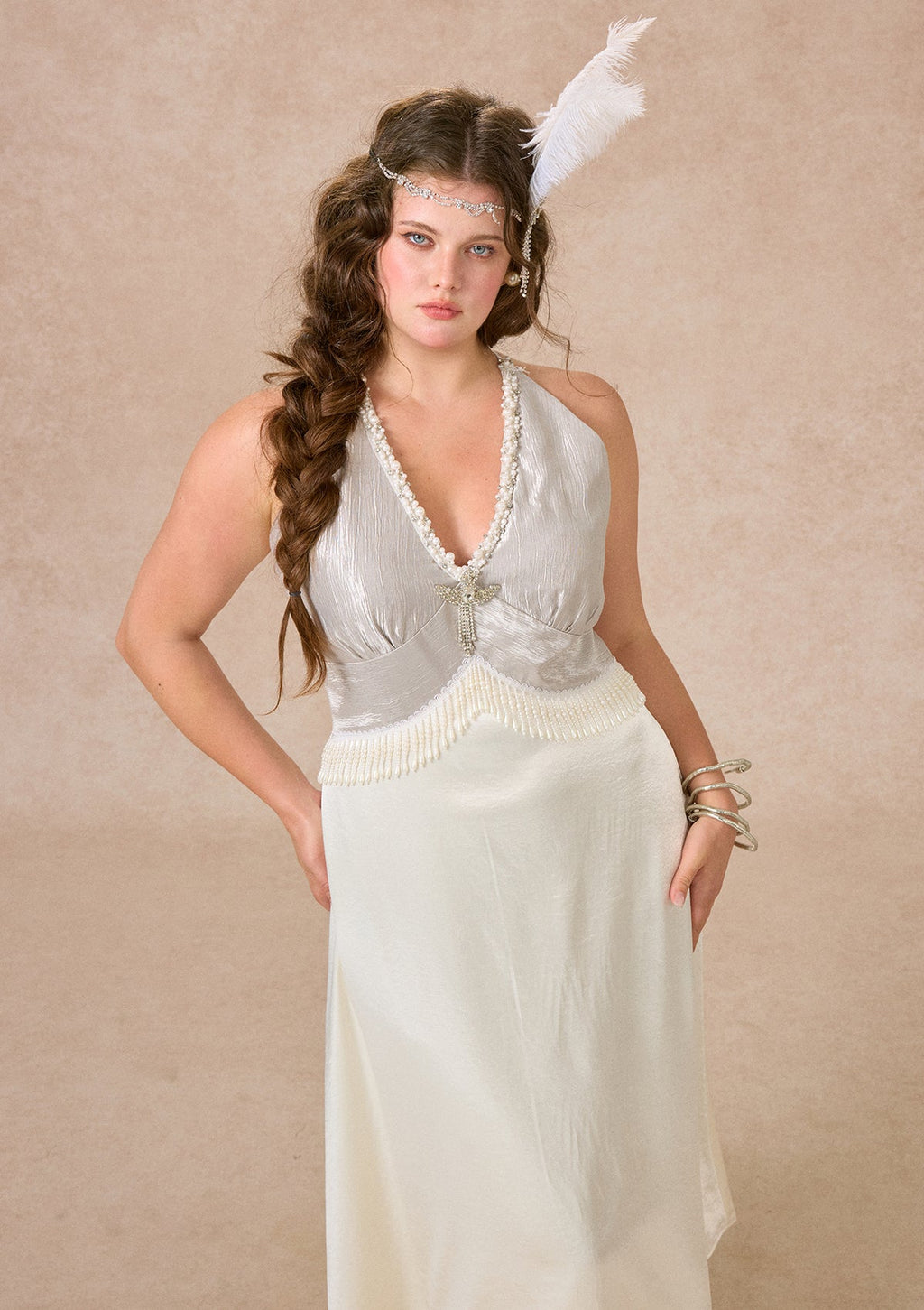 Curve&Plus Silver Light Serenade Dress