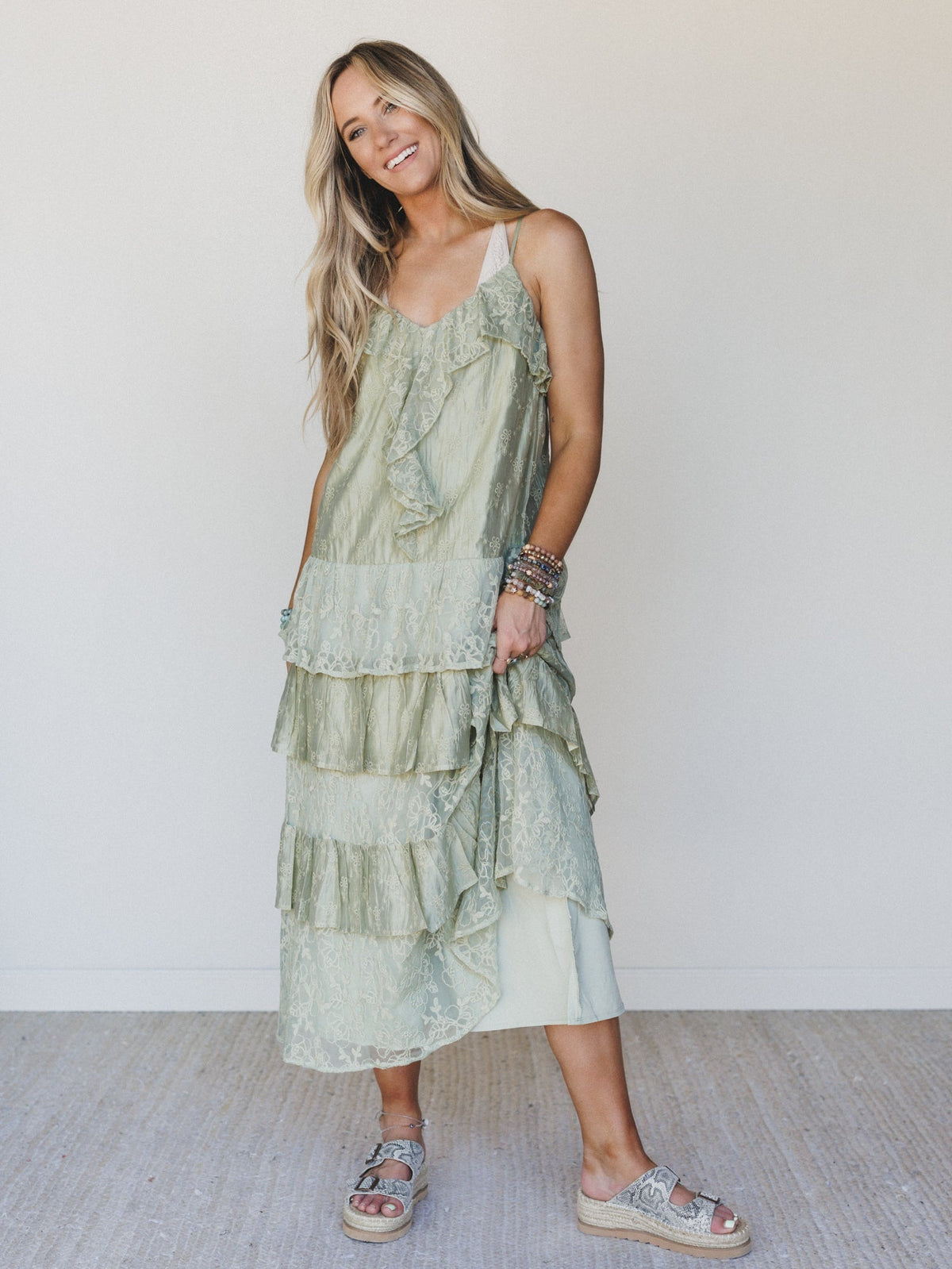 Poems And Stories Dress - Sage Green