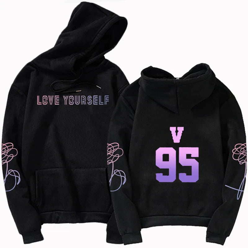 Unisex hoody kpop jung kook hoodies 97 sweatshirt love yourself KPOP hoody sweatshirt XL for casual harajuku kpop hoody