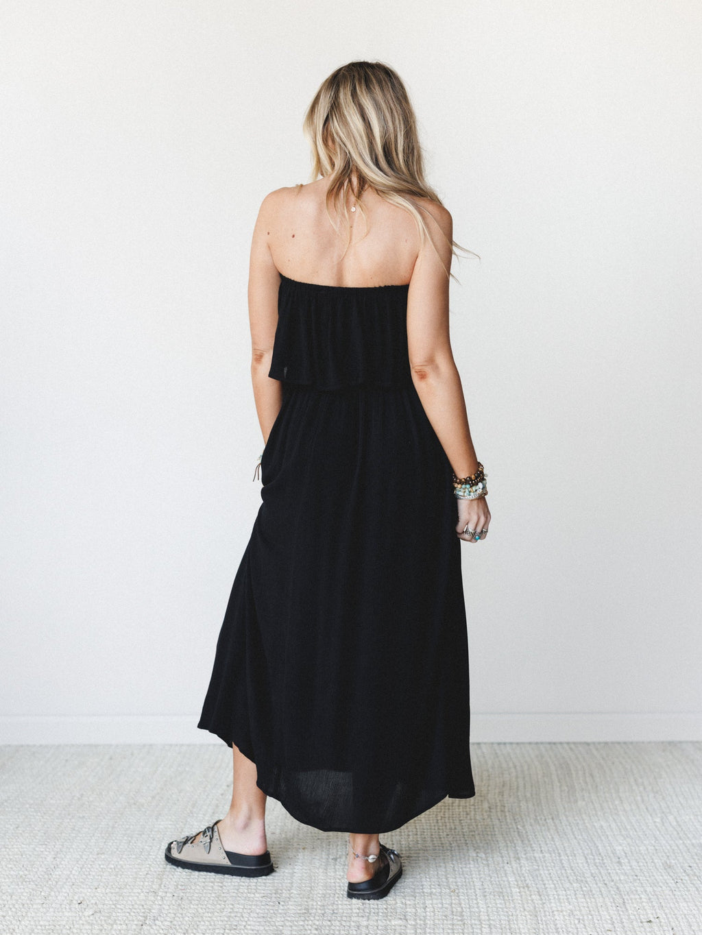 Sierra Strapless Maxi Dress - Black