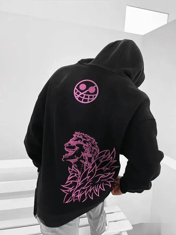 Oversized Anime One Piece Zoro Hoodie Jacket Men Women Streetwear Casual Pullover Sweatshirt Spring Autumn Y2k Long Sleeves Tops