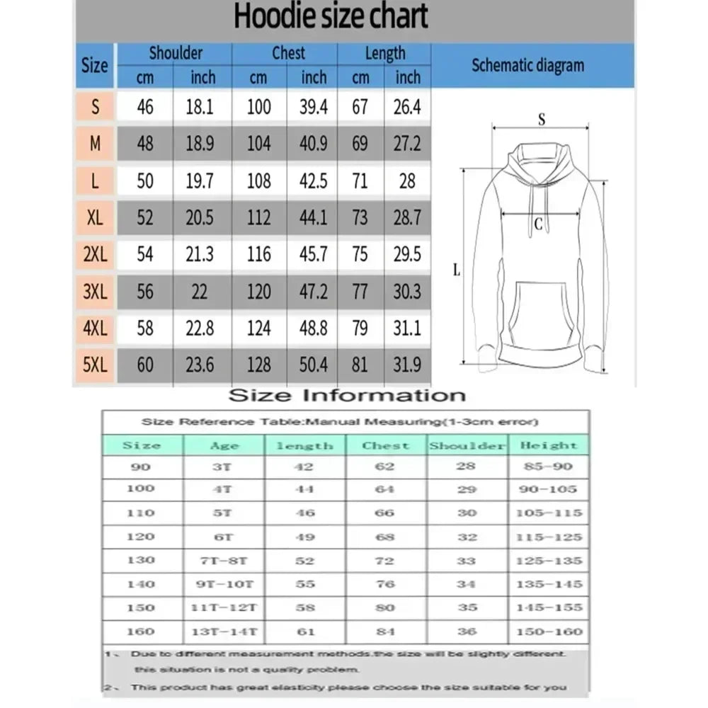 Men's Hoodie Sweater Heart Pirates Japanese Anime Summer Autumn Boy Children's Long Sleeve Y2k Parent-Child Pack