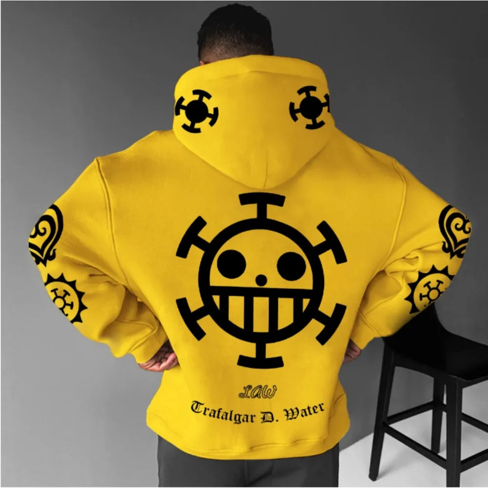 Men's Hoodie Sweater Heart Pirates Japanese Anime Summer Autumn Boy Children's Long Sleeve Y2k Parent-Child Pack