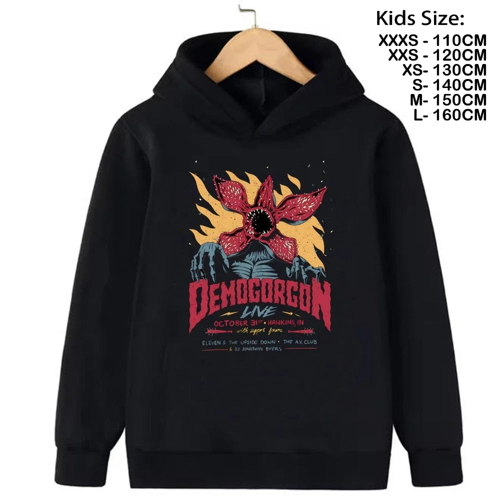 Hoodies Kids Cartoon Anime Print Clothes Streetwear Basic Boys Tops Children Sweatshirts