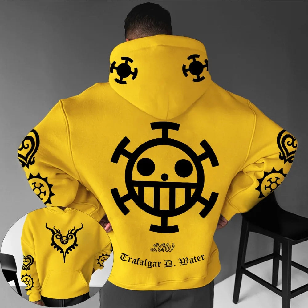 Men's Hoodie Sweater Heart Pirates Japanese Anime Summer Autumn Boy Children's Long Sleeve Y2k Parent-Child Pack