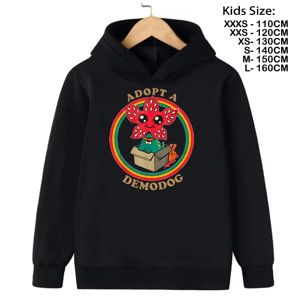 Hoodies Kids Cartoon Anime Print Clothes Streetwear Basic Boys Tops Children Sweatshirts