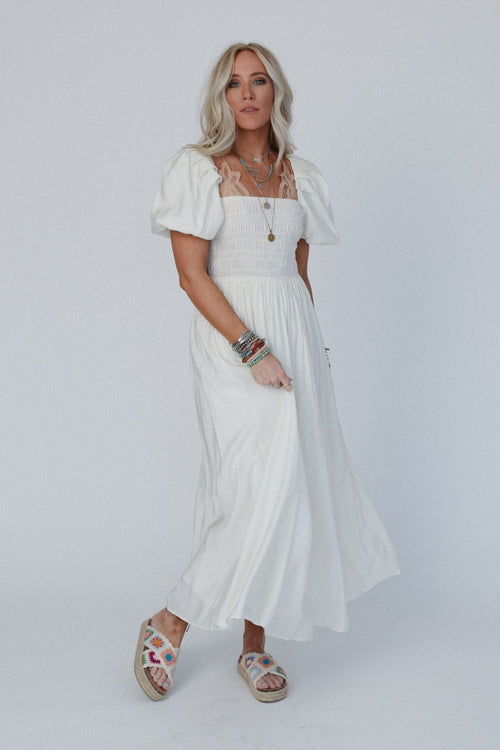 Back Stage Maxi Dress - Ivory - Pre Order