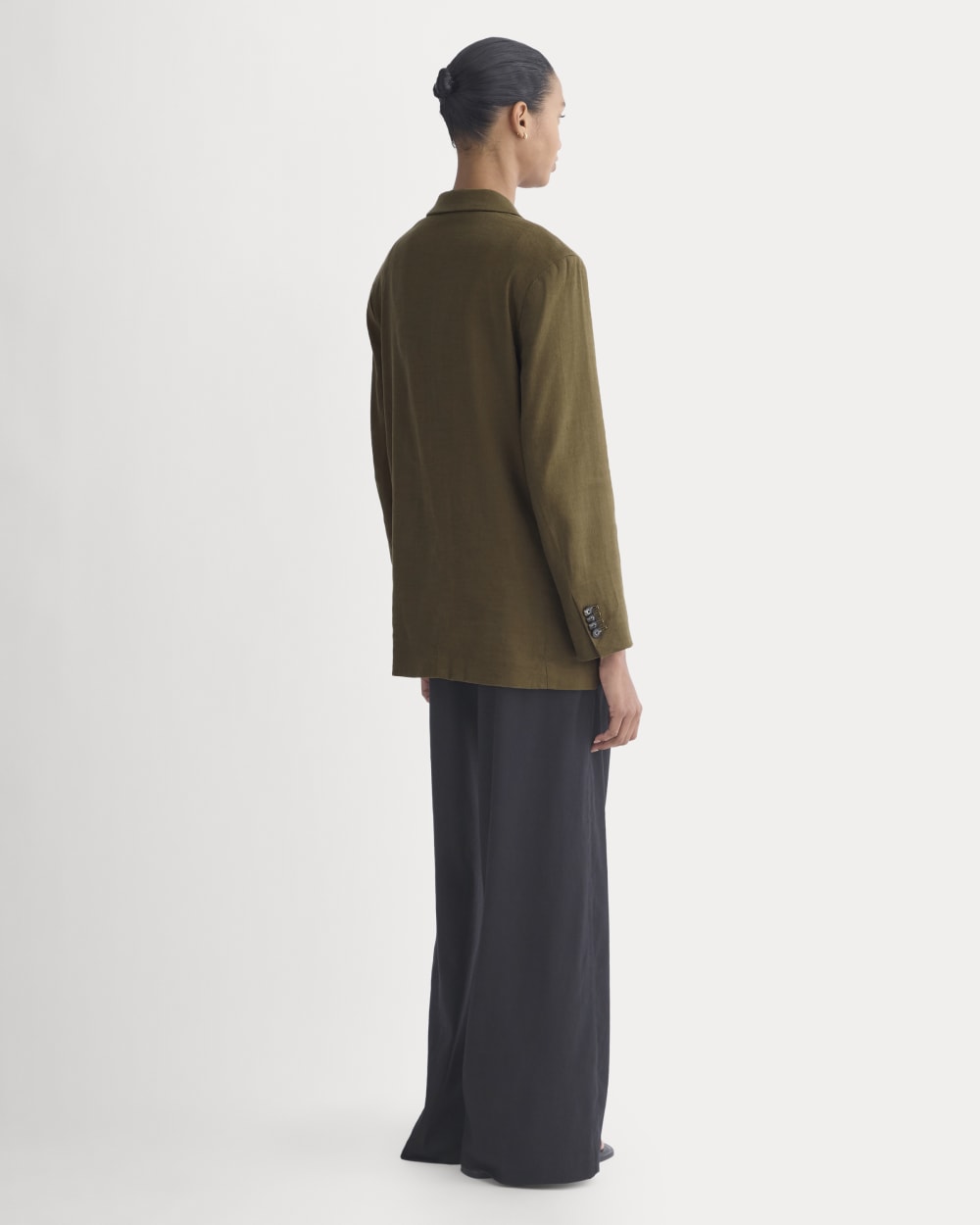 The Oversized Blazer in Stretch Linen | Beech